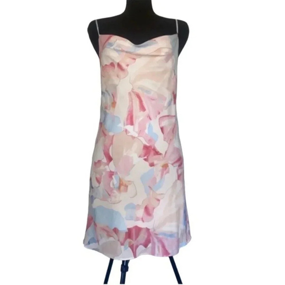 1. State printed mini open back slip dress NWOT - Picture 3 of 7
